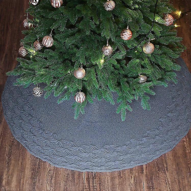 Christmas Scene Layout Knitted Solid Color Tree Circumference Spider-shaped Tree Skirt
