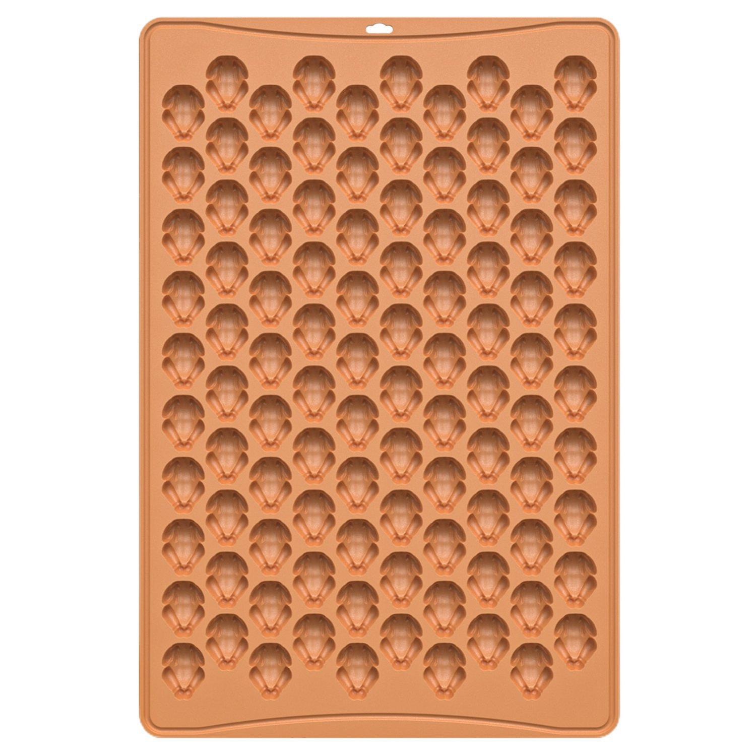 Biscuit Mold Christmas Tree Turkey Shape Silicone Mold 100 Grid Design Food-Grade Chocolate Candy