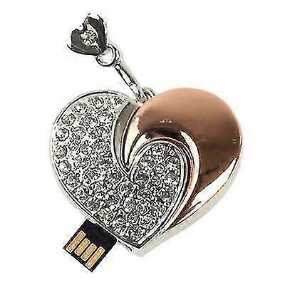 heart shaped diamond necklace style usb flash disk (32gb)