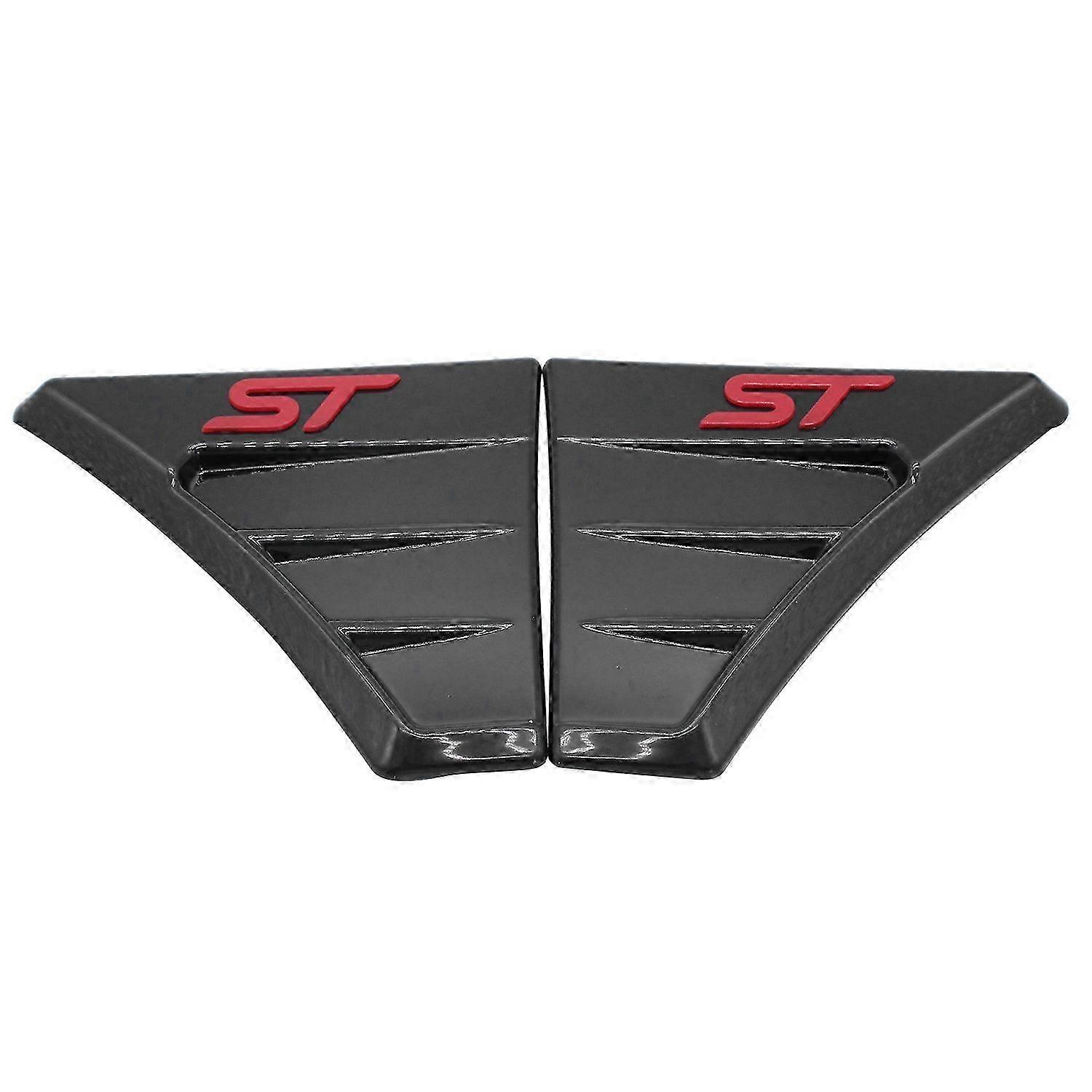 for Focus 2 2004-2012 Style Bright Black Side Wing Air Flow Grill Intake Vent Trim