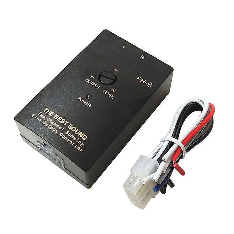 High to Low Level Line Output Impedance Converter RCA-Car Line Control Converter Speaker Output Signal Adapter G5AD JOHX