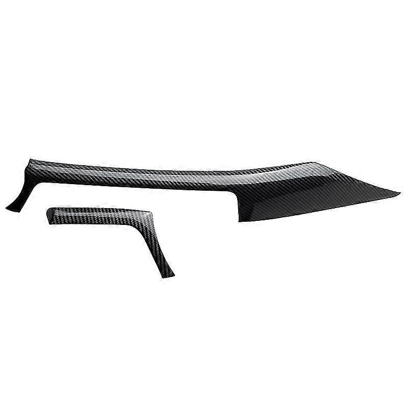 For- 3 4 Series F30 F31 F32 F34 2013-2019 Carbon Fiber Central Dashboard Strip Trim+Left Outlet Cov-Yvan