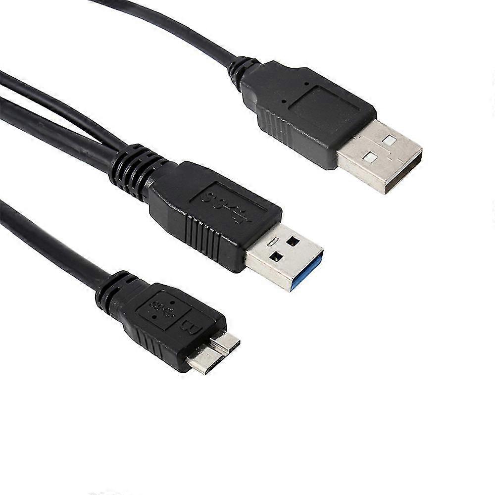 Dual A To Micro B Usb 3.0 Y Cable Move Hard Disk Cable
