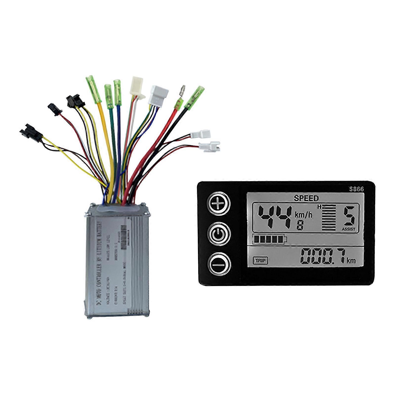 36/48V 500/750W Electric Scooter Brushless Controller Kit W/ LCD 866 Display N1W FT