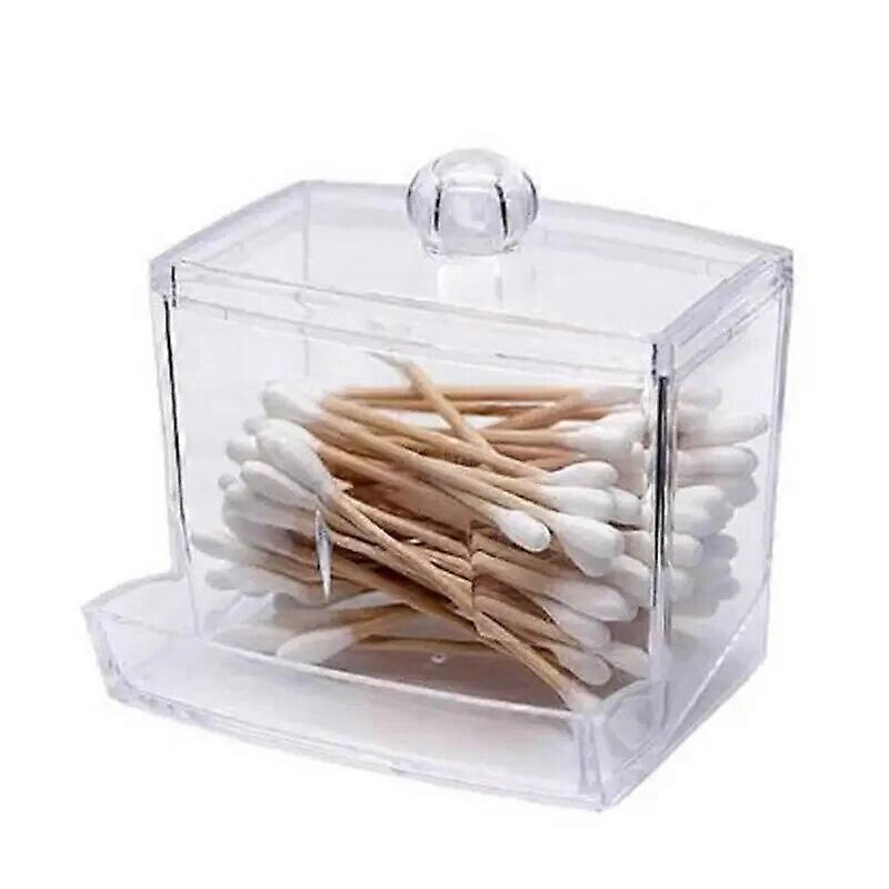 Acrylic Storage Container Organizer Holder for Makeup Cotton Pads Cosmetic Swab