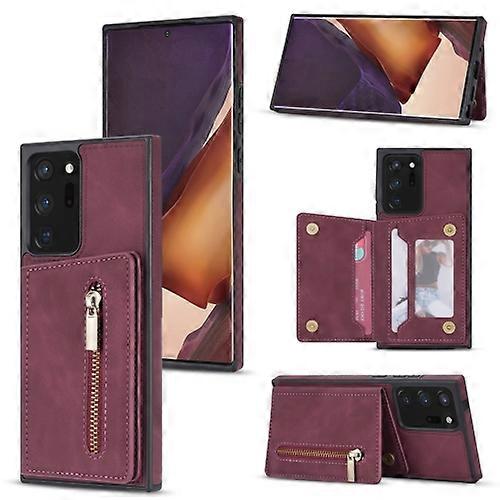 For Samsung Galaxy Note20 Zipper Card Holder Phone Case