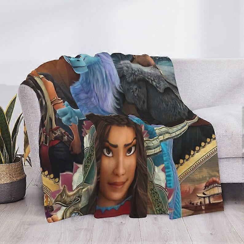 Raya and the last drange Custom name Blanket Printed Soft Flannel Fleece Warm Video Games Throw Blankets for Home Bed Couch Bedspreads