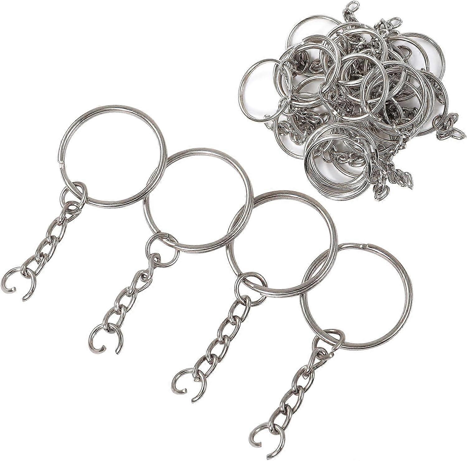 Key Chain Ring, 30 Pieces Key Chain, Key Chain Clip, 30 Pieces Open Jump Rings, Key Chain Ring with Chain, for Key Rings and Crafts, Jewelry DIY,2024 