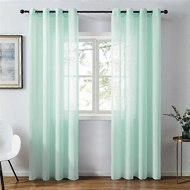 JWL-Solid Chiffon Sheer Gardiner For Stue Soverom