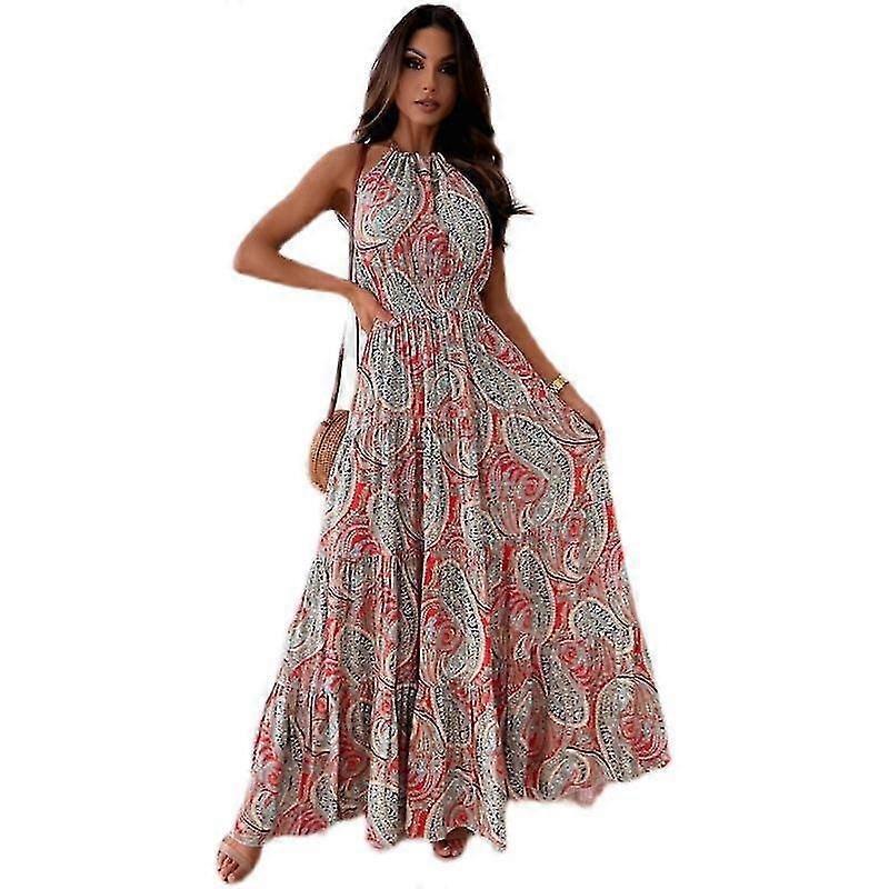 Kvinnor Summer Boho klänningar för bröllopsfest Maxi klänning