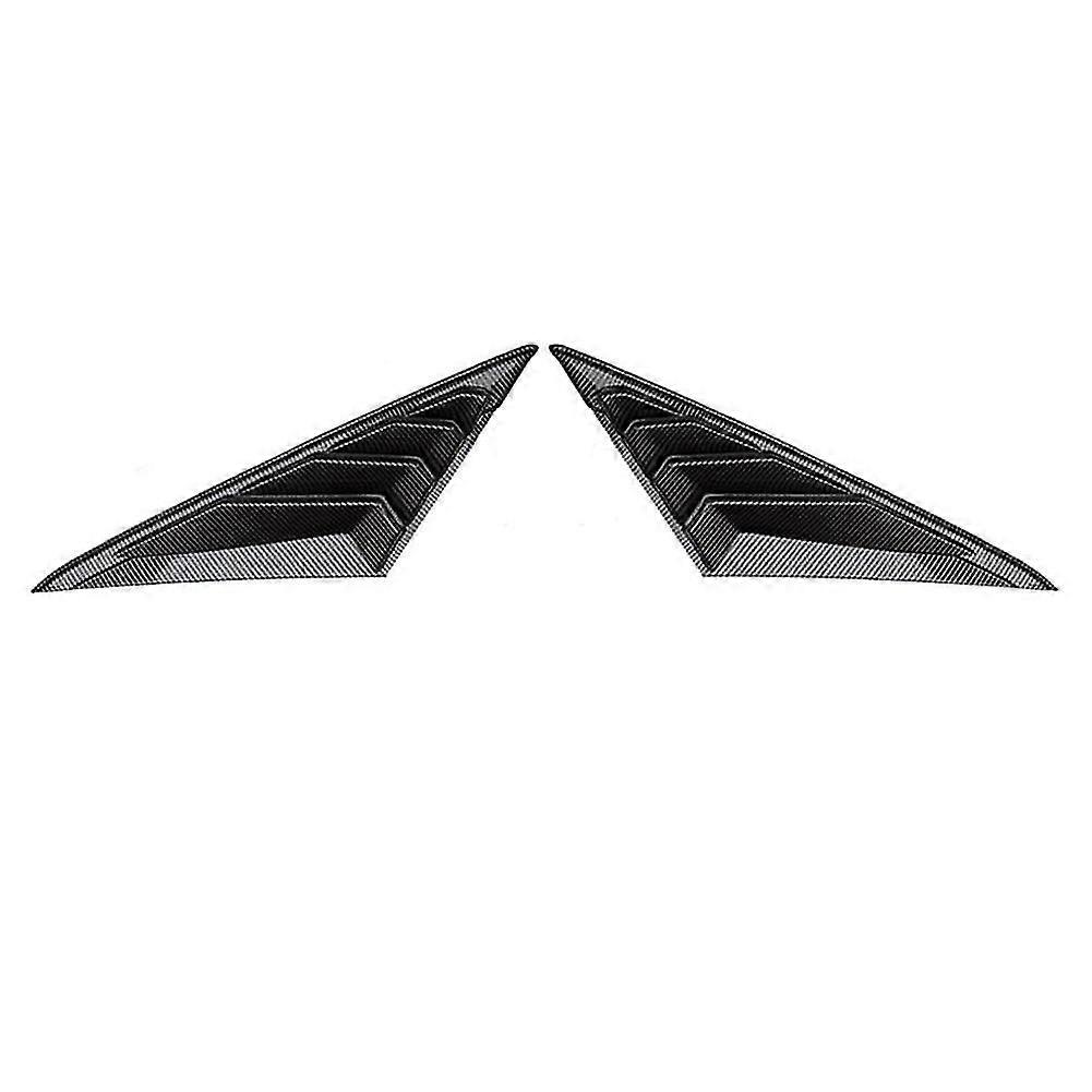 Rear Window Louver Shutter Cover Trim Fit For 2021 2022 Air Vent Scoop Shade Accessories,carbon Fib