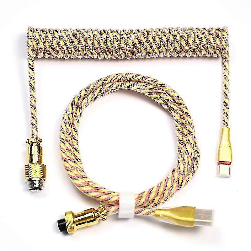 Type C Data Cable Mechanical Keyboard Coiled Cable Spring Cable Usb Charging Cable Game Keyboard Ca