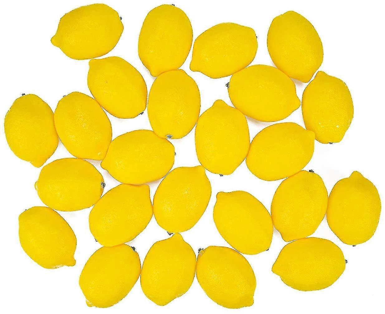 24 Pack Artificial Lemons Fake Lemons Faux Lemons