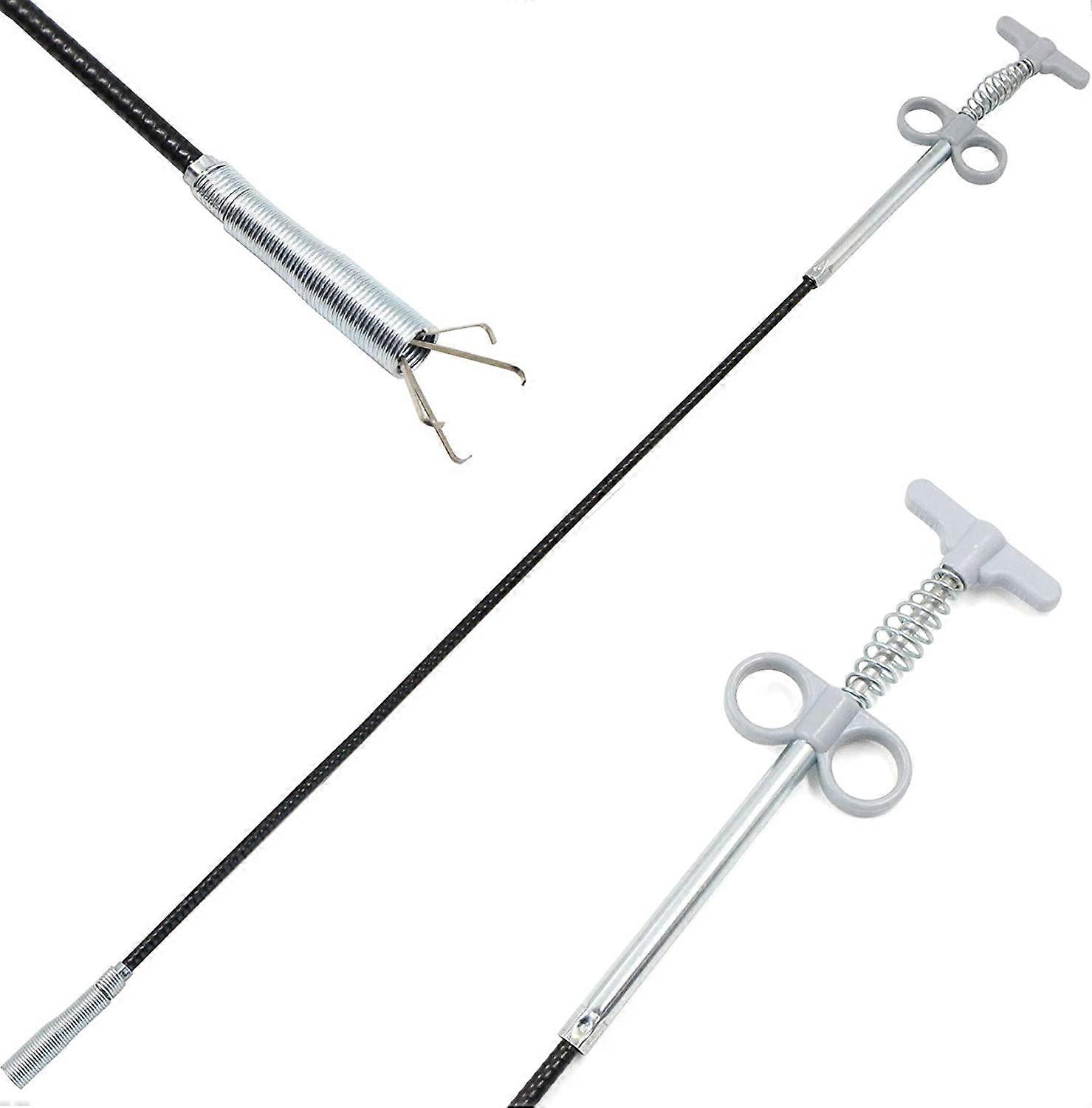 Flexible claw pliers Pipe cleaning tool Gripping tool (spring pressure system) 4 claws Multi-function tool for kitchen sink, bathroom - 90 cm 1 piece