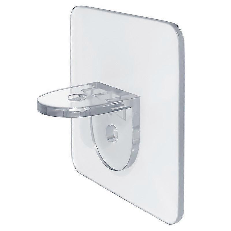 10Pcs Perforation-Free Wardrobe Layered Partitions Sticking Hooks Layer Support Triangle Bracket