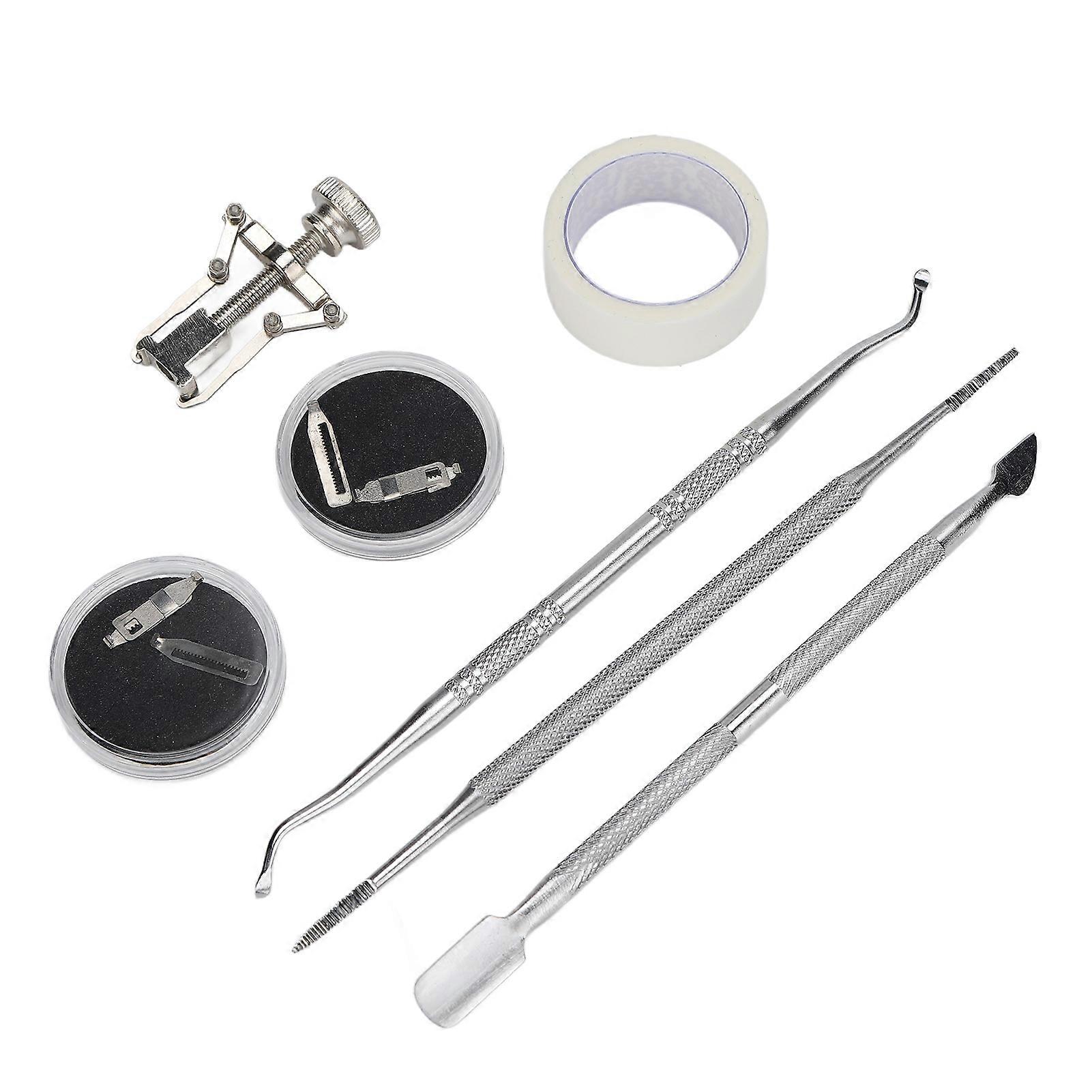 Ingrown Toenail Tool Set Stainless Steel Wearable Paronychia Corrector Cuticle Pusher Foot Care Tools