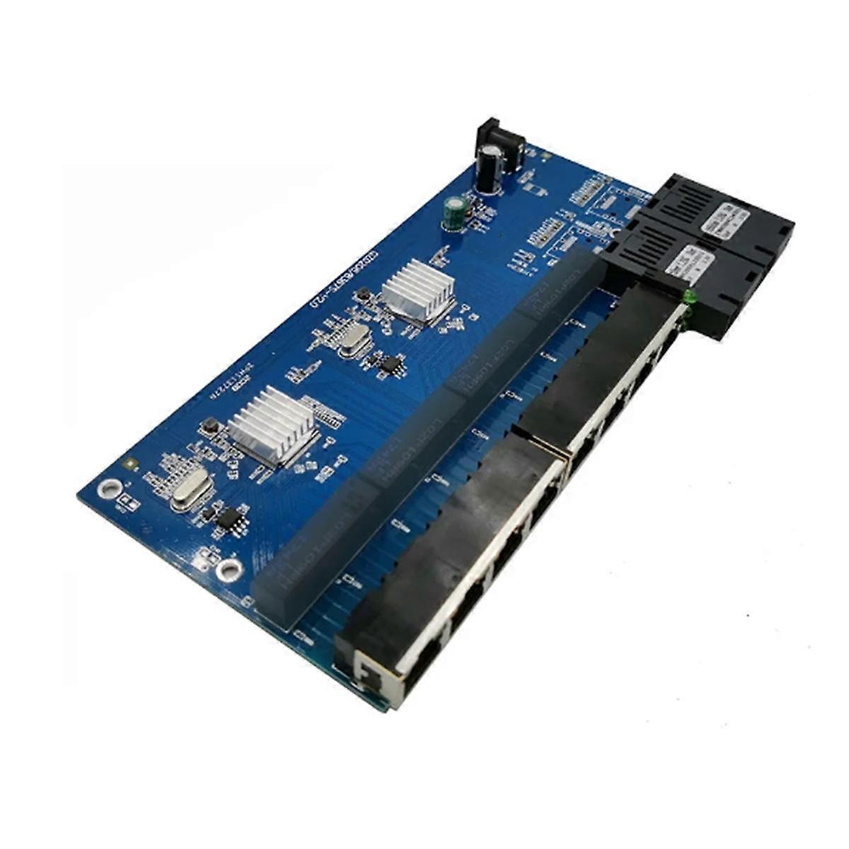3 Pcs 10/100/1000M Gigabit Ethernet Switch Fiber Optical Media Converter PCBA 8 RJ45 UTP and 2 SC F