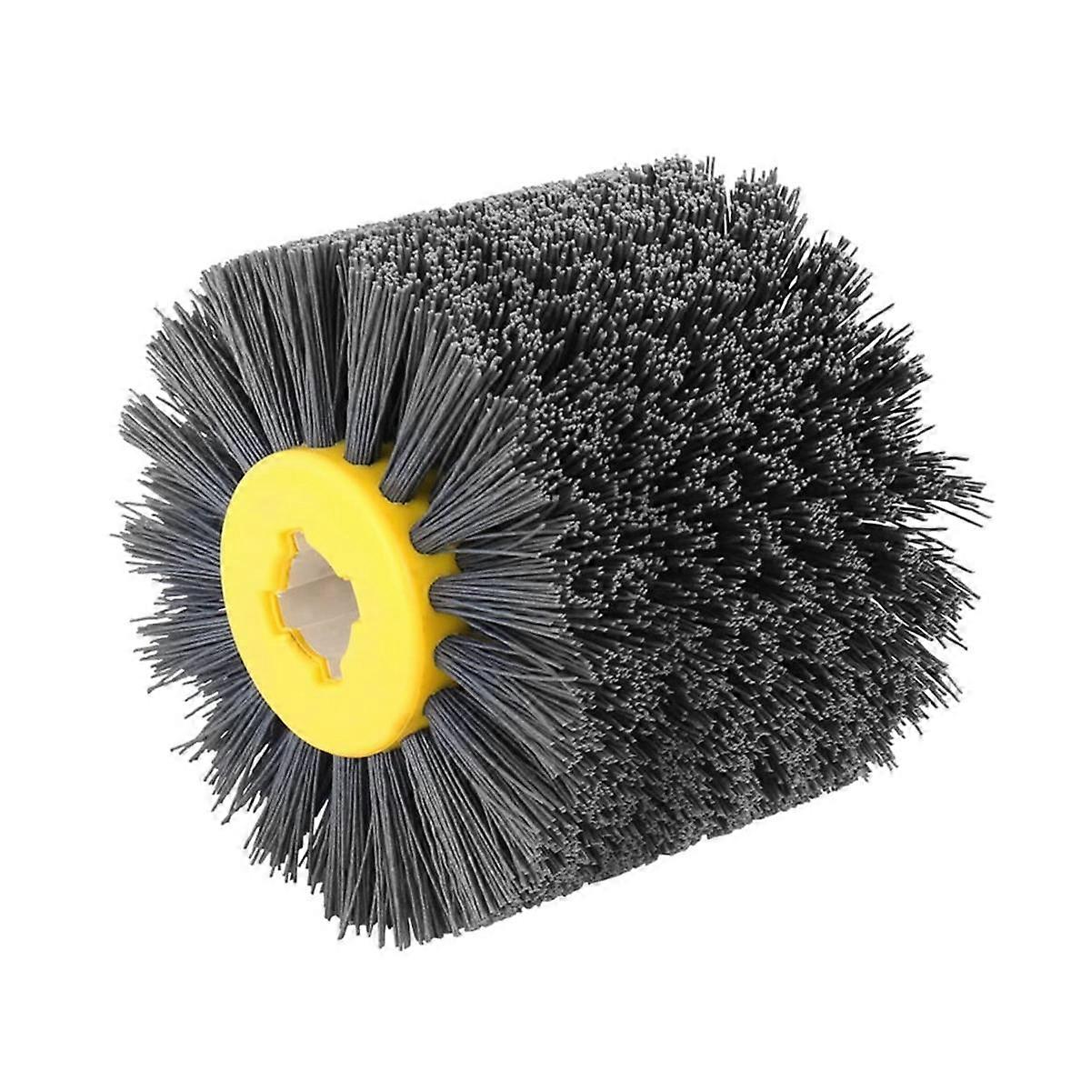Abrasive Nylon Drawing Wheel Polishing Burnishing Brush 120mm x 100mm for Flat and Irregular Wood