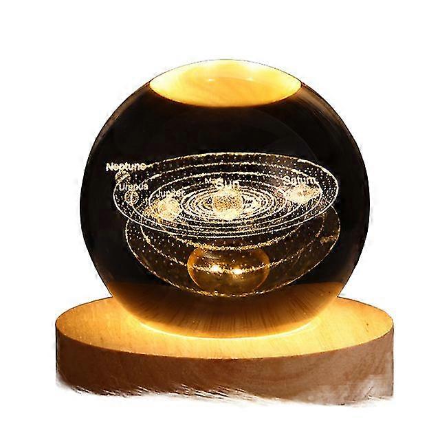 Usb Luminous Crystal Ball Night Light Bedside Lamp Christmas Gift