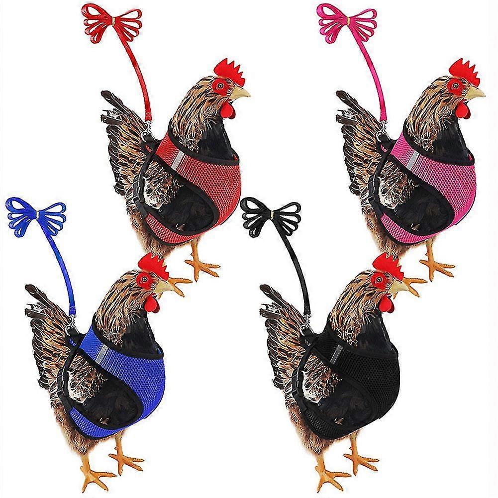 Adjustable Chicken Harness With Leash- Comfortable Hen Vest Breathable Mesh