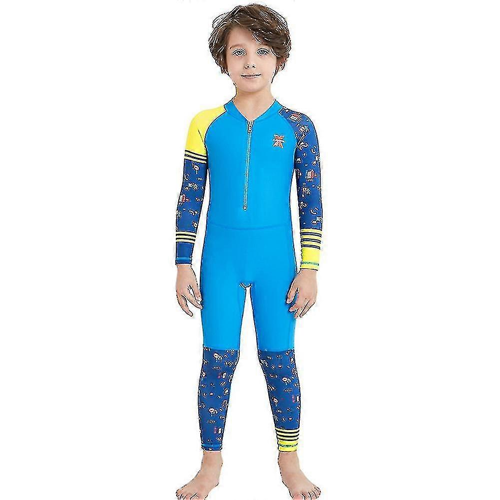 Children's Boys Wetsuit Long-sleeved One-piece Swimsuit Quick-drying Warm Wetsuit
