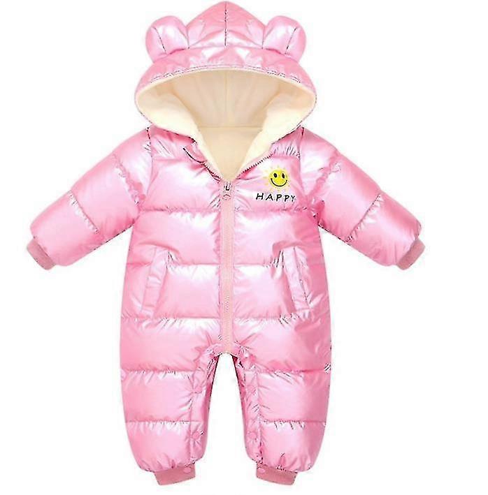 2023 New Arrival Shiny Cotton Clothes Infant Crawling Clothes Winter Children Thickening Plus Fluff Jumpsuit Boys And Girls Jacket
