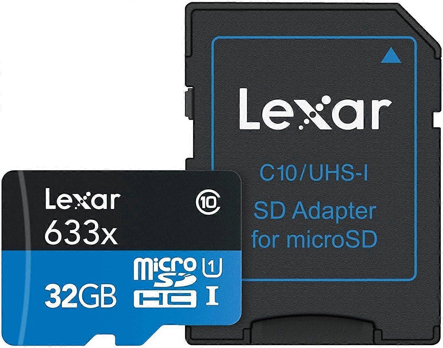 Lexar High-Performance 633x 32GB Micro SD Card, microSDHC UHS-I Card w/ SD Adapter, Up to 100MB/s Read