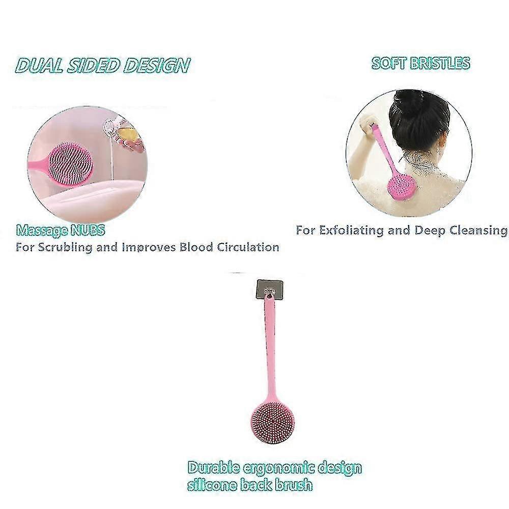 Silikon-Körperbürste mit langem Griff