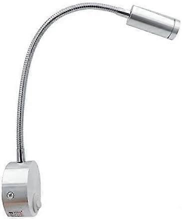 Lelestar Bedside Reading Light Minimalist LED Bed Reading Lamp Wall Surface Mount Brushed Nickel LED Light Picture Lamp Gooseneck with Switch Button (