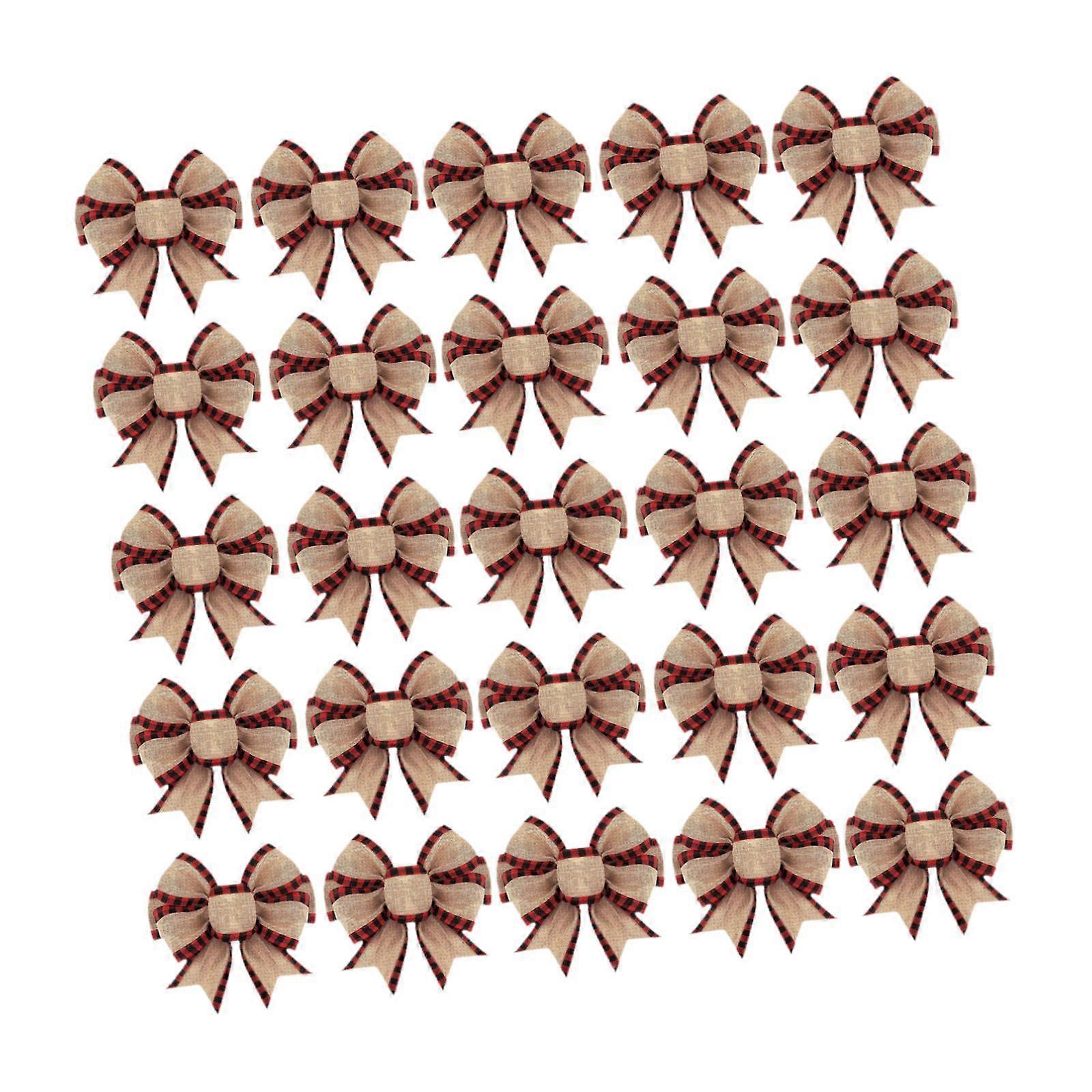 25x fiocchi a nastro di natale fiocchi di ghirlanda di natale fatti a mano per il cesto di compleanno a casa