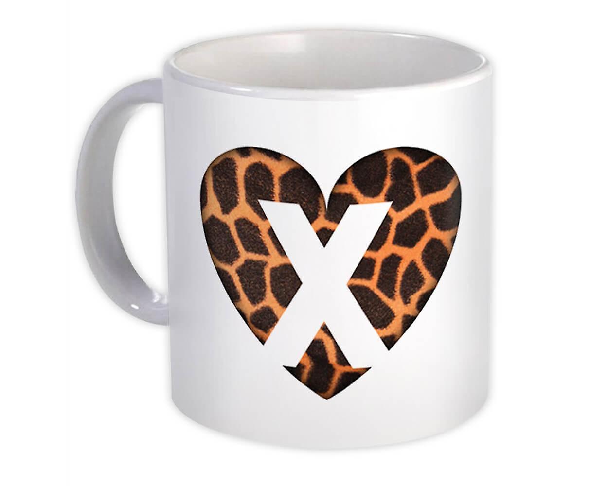 Mug cadeau: Monogram Letter X Giraffe