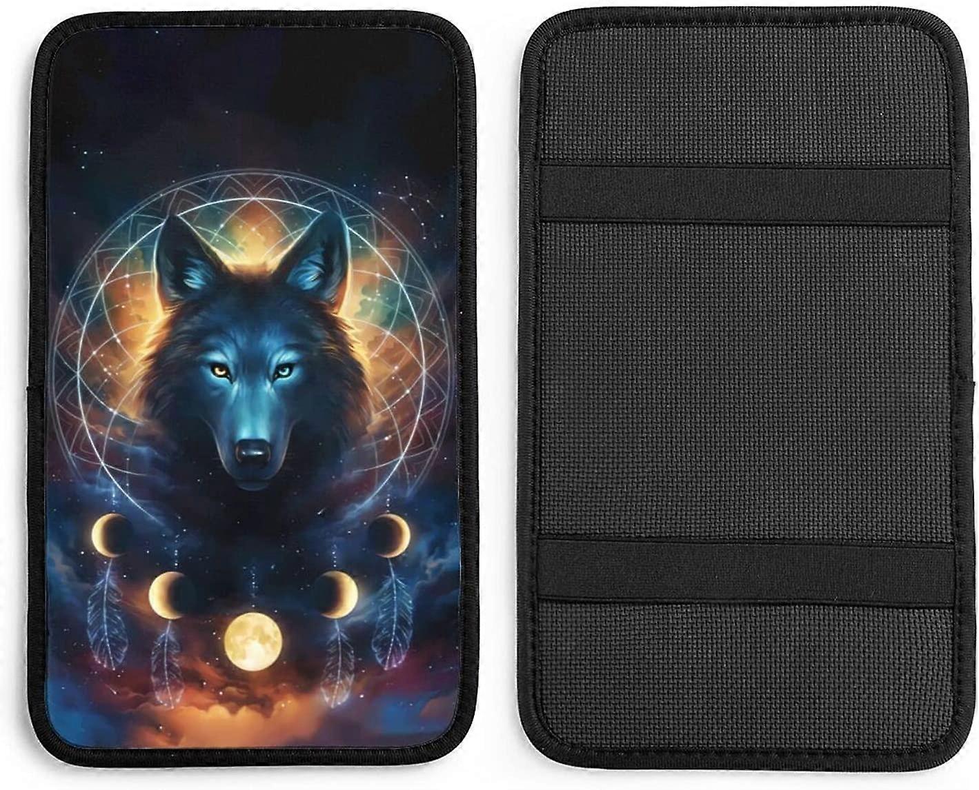 Min Moreyea Paw Print Bilarmlenedeksel Auto Senterkonsollpute Universell Myk Seteboks Trekk Protector Pute Passer For Lastebil Acc