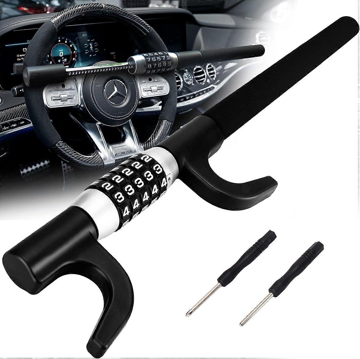 Combination Steering Wheel Lock Password Code Steering Lock Car Steering Wheel Locks Keyless Self Defense Heavy Duty Car Security