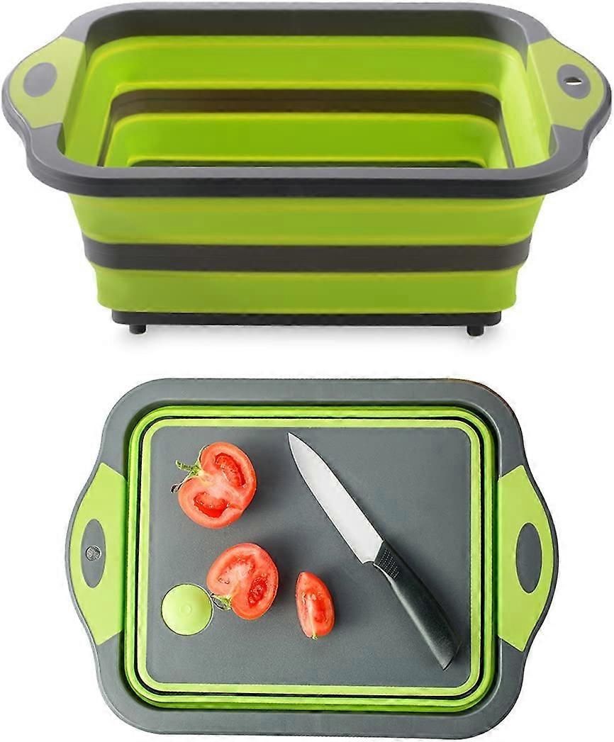 Multifunction Collapsible Cutting Board Sink Folding Board ,Foldable Vegetable Fruit Storage Basket