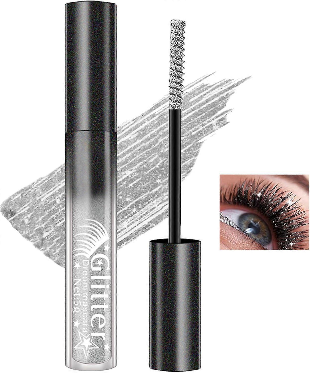 Mascara scintillant, Mascara imperméable coloré, Mascara scintillant diamant multi-usage, Mascara allongeant volumineux pour cils