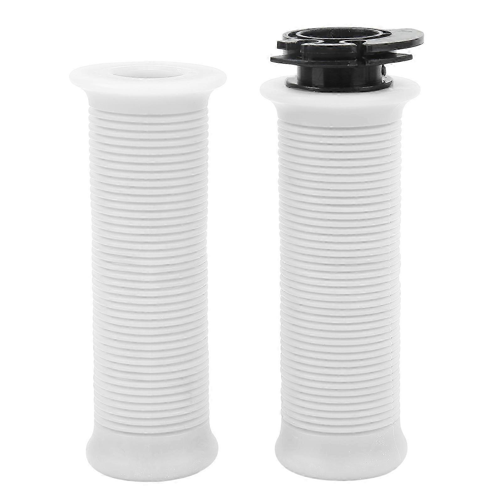 1 Pair 22mm Motorcycle Throttle Handle Comfortable Fit for Scooter GY6 50cc 80cc 125c 150cc White