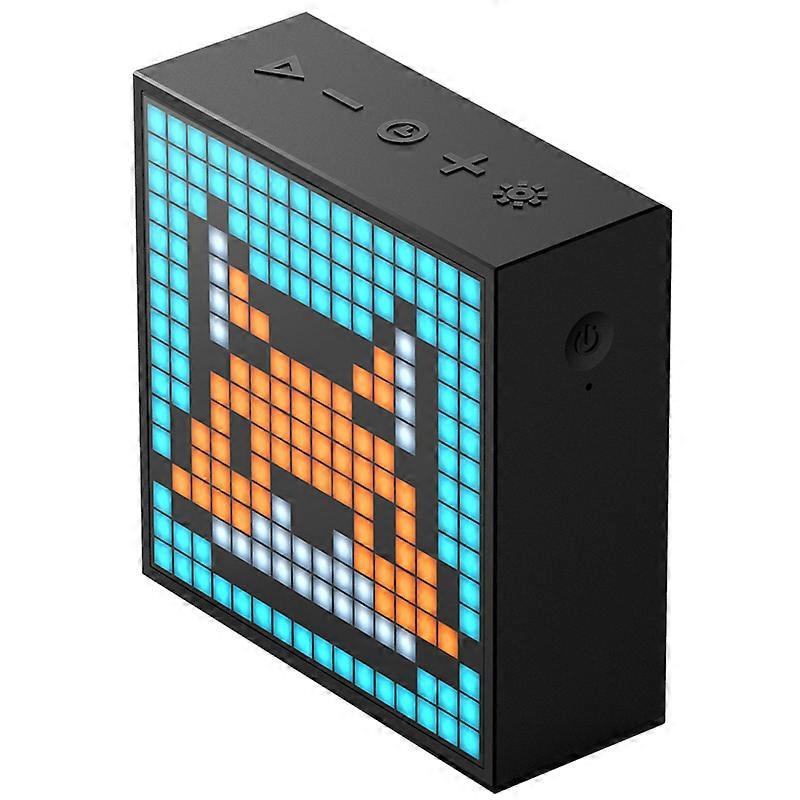 Timebox Evo Bluetooth Portable Speaker with Clock Alarm Programmable LED Display for Pixel Art Creation Unique Gift