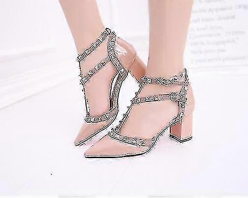 Sandaler i sommarläderspänne för kvinnor