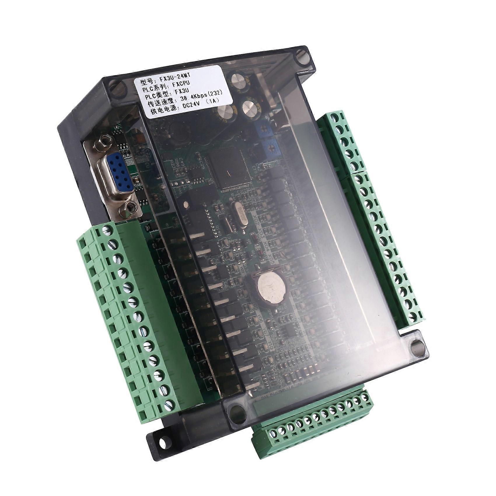 FX3U-24MT PLC Industrial Control Board 14 Input 10 Output 6AD 2DA with 485 Communication and (B)