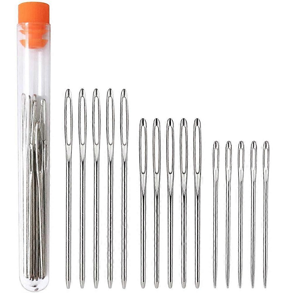 Darning Needle Big Eye Sewing Needle in Transparent Tube, Darning Needle for Wool, Crochet and Yarn