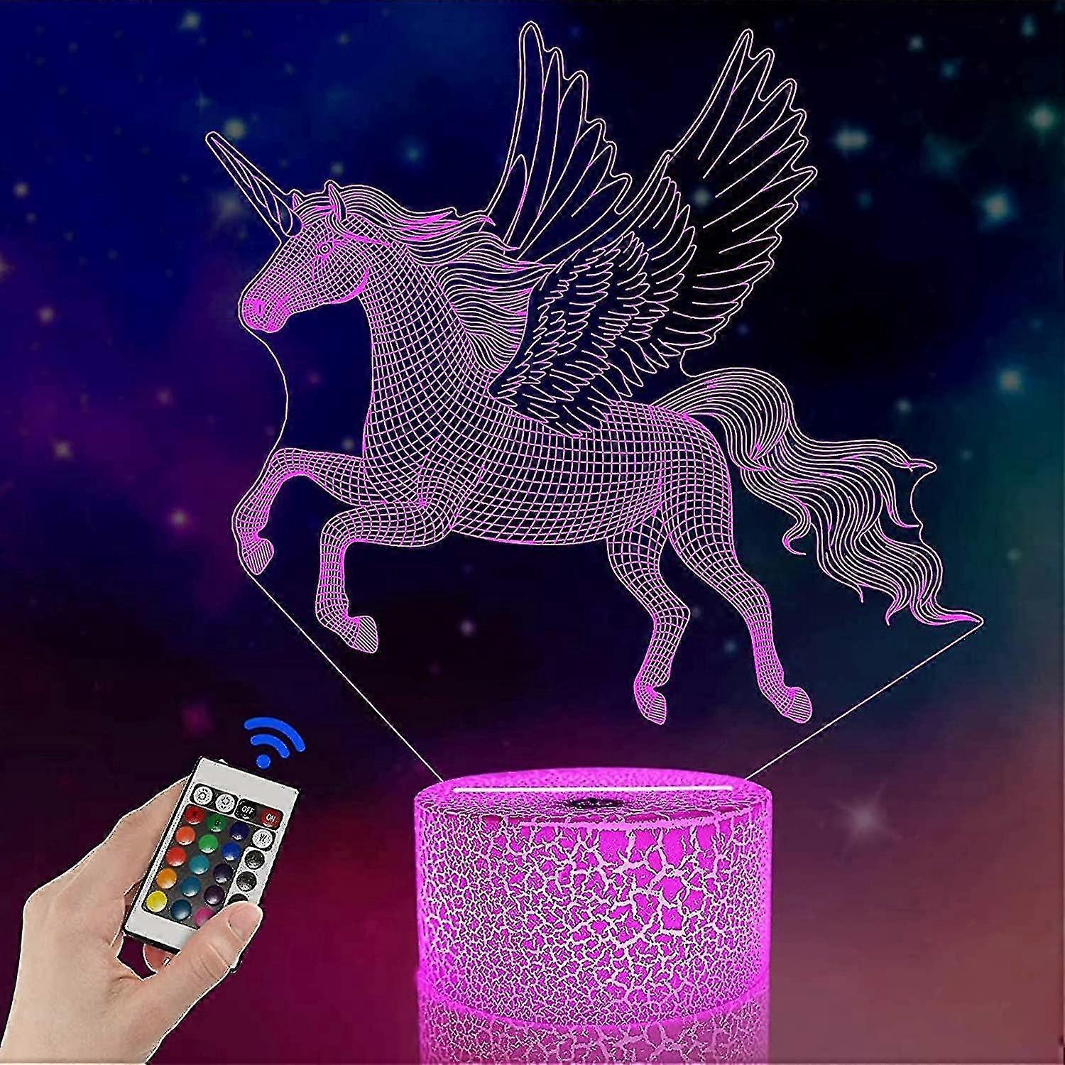 Unicorn Gifts For Grils,3d Illusion Night Light Bedside Lamp