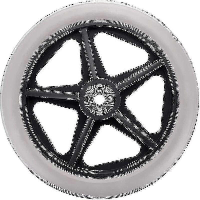 2 יחידות של גלגל גומי 6 אינץ ' החלפת גלגלי כיסא גלגלים גלגלים גלגלים קדמיים רולטור ווקר נגד החלקה החלפה גלגלים אפורים