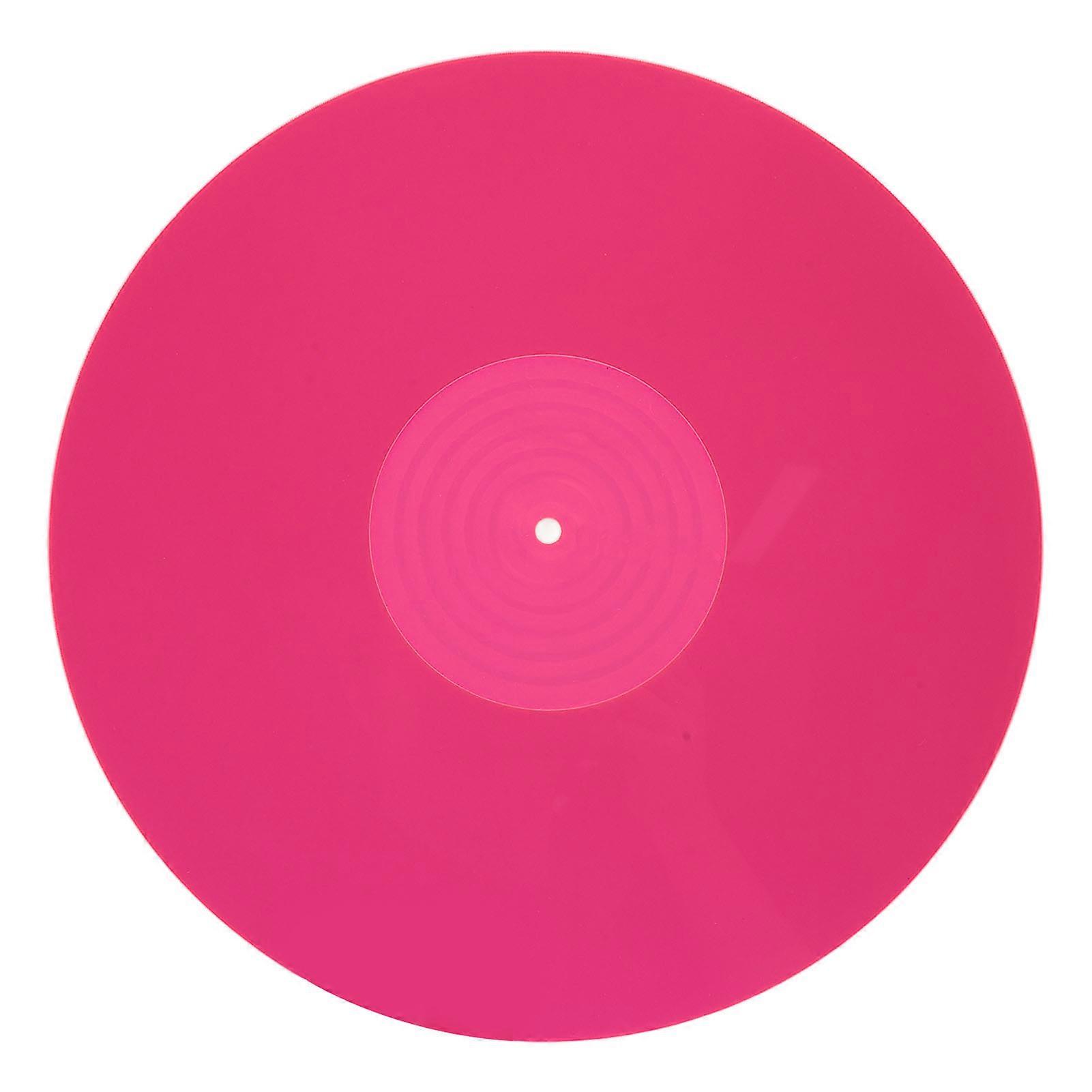 Record Turntable Pad Anti Static Acrylic Improve Sound Quality Professional Turntable Slipmat for LP 12 Inch Record Roseate