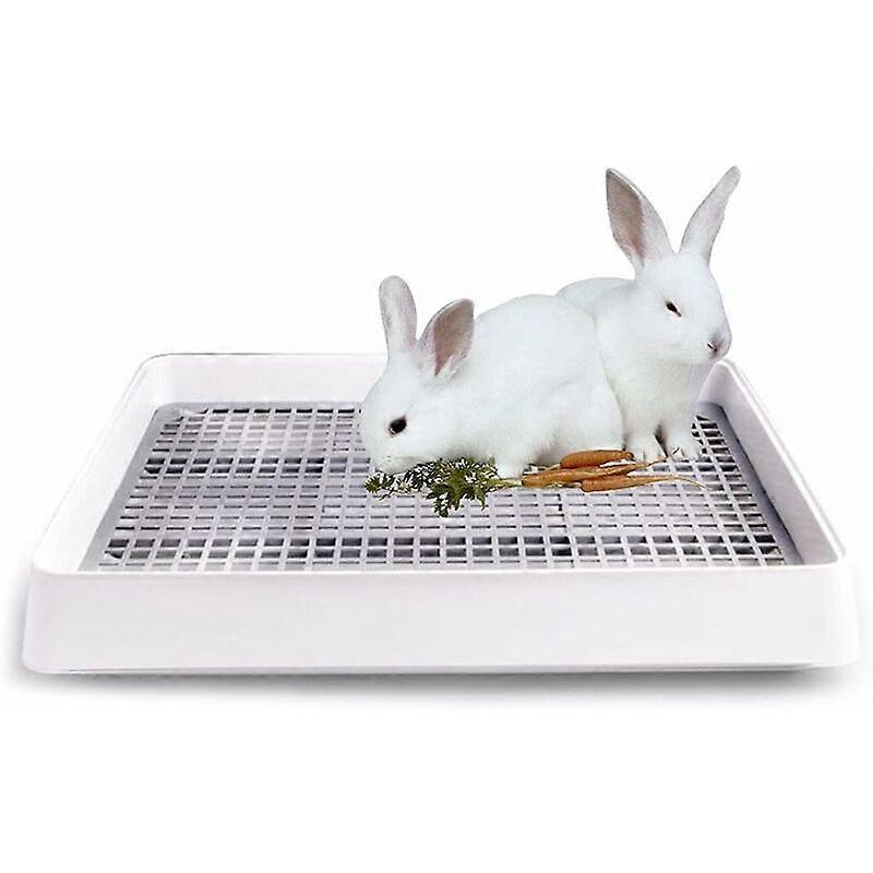 DWW-Oversized Rabbit Litter Box med Grid Caged Cat Sand Box Overdimensjonert Rabbit Litter Box