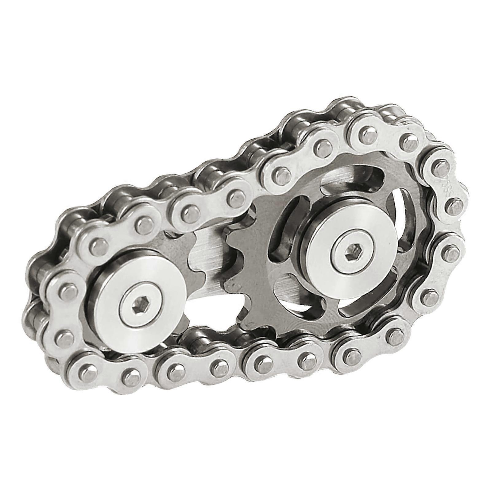 Acier inoxydable Sprocket Fidgets Chain Fidget Cube Engrenages Linkage Bike Chain Nouveauté Fidget Block Kinetic Desk Toy