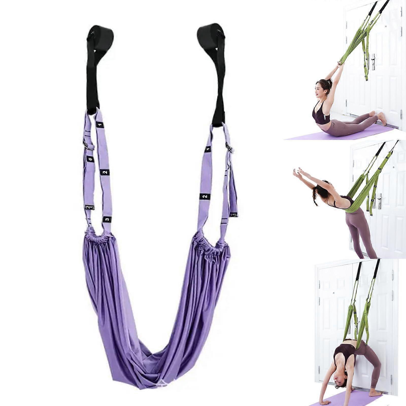Aerial Yoga Strap Adjustable Waist Back Leg Stretch Strap Soft