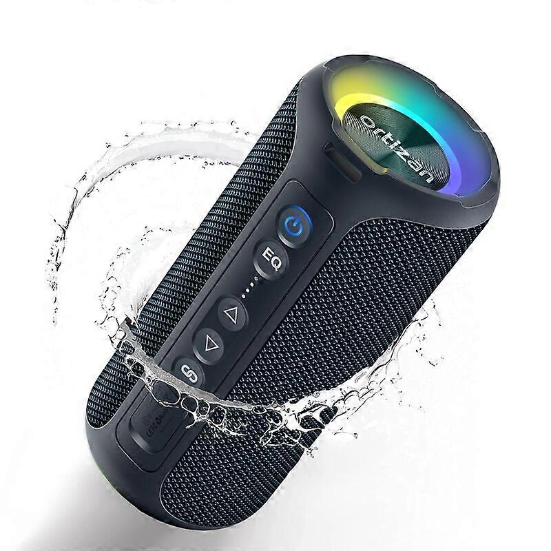 Bluetooth Speakers, 40W Loud Stereo Wireless Speaker, IPX7 Waterproof Shower Speakers with Deep Bass/LED Light/ Audio Components