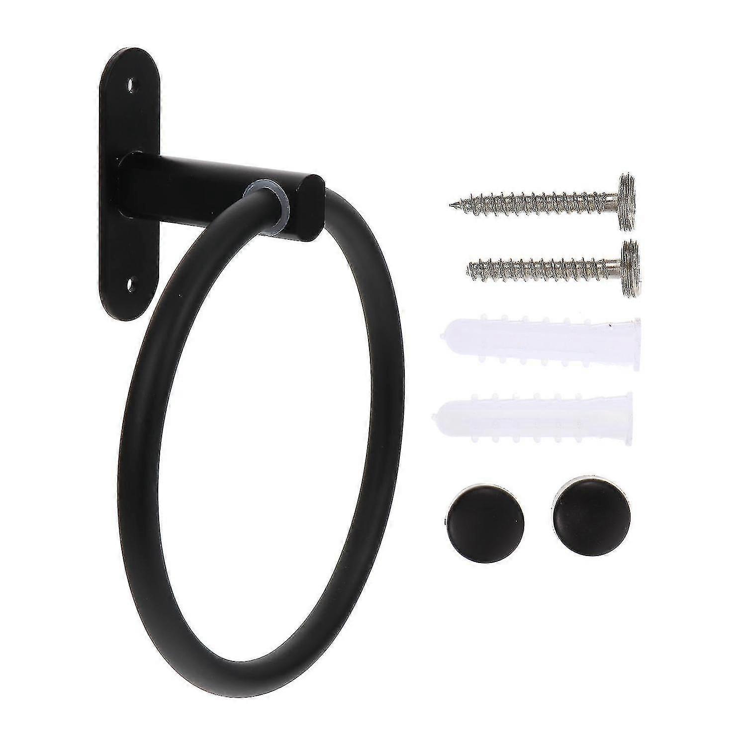 1 Set Sturdy Wall Towel Ring Creative Bathroom Towel Ring Practical Storage Ring