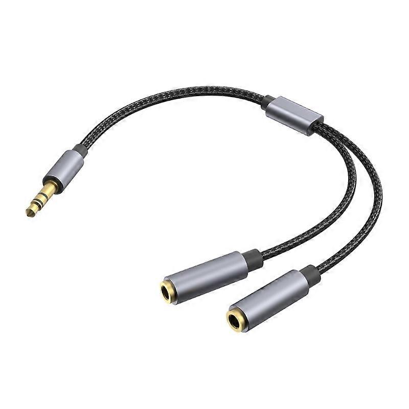 Earphone Splitters Cord Aux Y Splitters for Tablets Gold-Plate Connectors