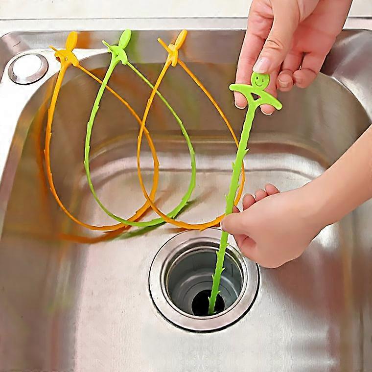 4PCS Compatible with snake hair drains with cleaning tools